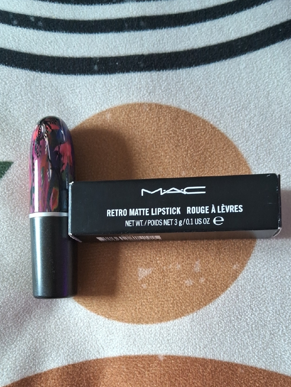 MAC Sheen Lipstick - Pink and Purple Marble Case - Cremesheen On Hold